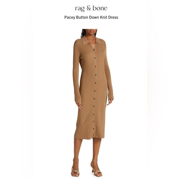 NWOT Rag & Bone Pacey Button Down Knit Dress size XS/TP - Picture 3 of 9
